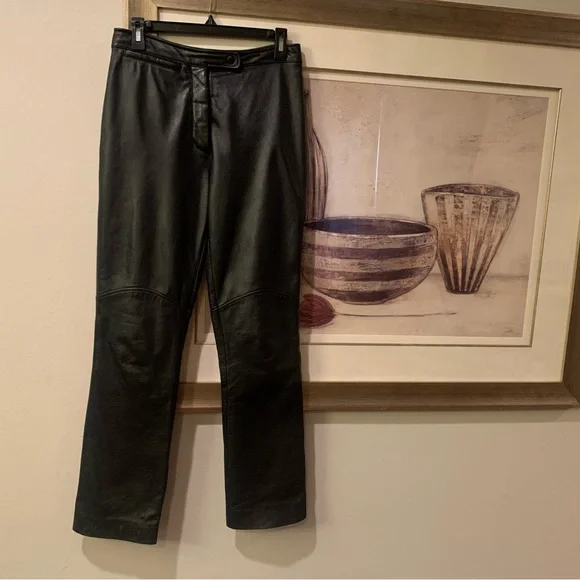 Wilson Black genuine, leather women’s pants - Picture 2 of 16